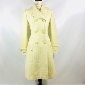 Banana Republic pea coat size small green cream